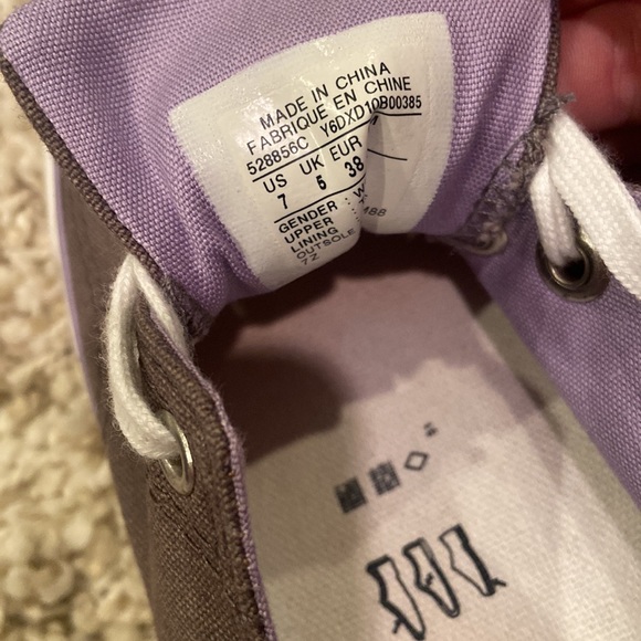 Converse Jack Purcell Grey and Purple Low Top Lace Up Canvas Sneakers - Picture 7 of 7